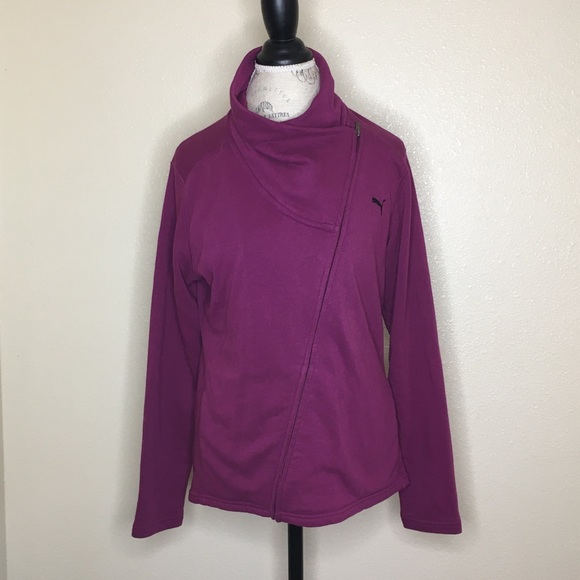 Puma Sweaters - Puma XL Plum Diagonal Zip Up Jacket